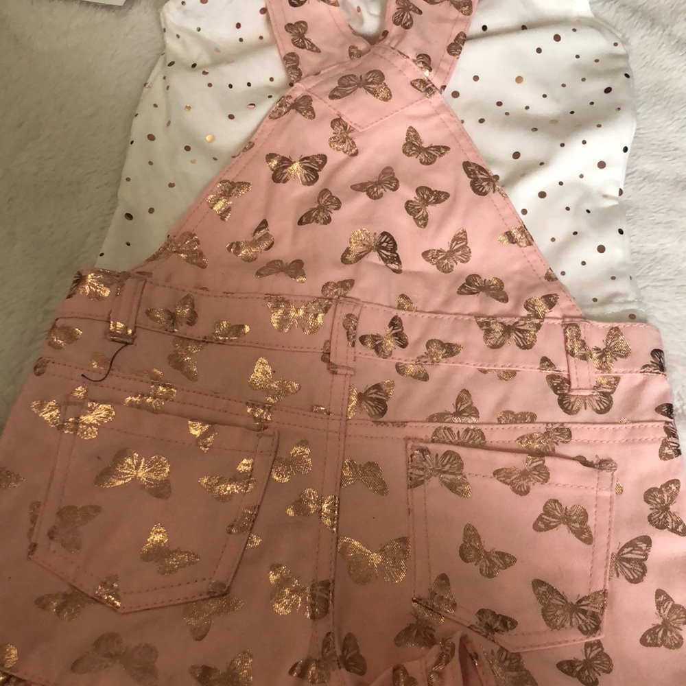 NWT girls two piece overall set - Picture 5 of 6